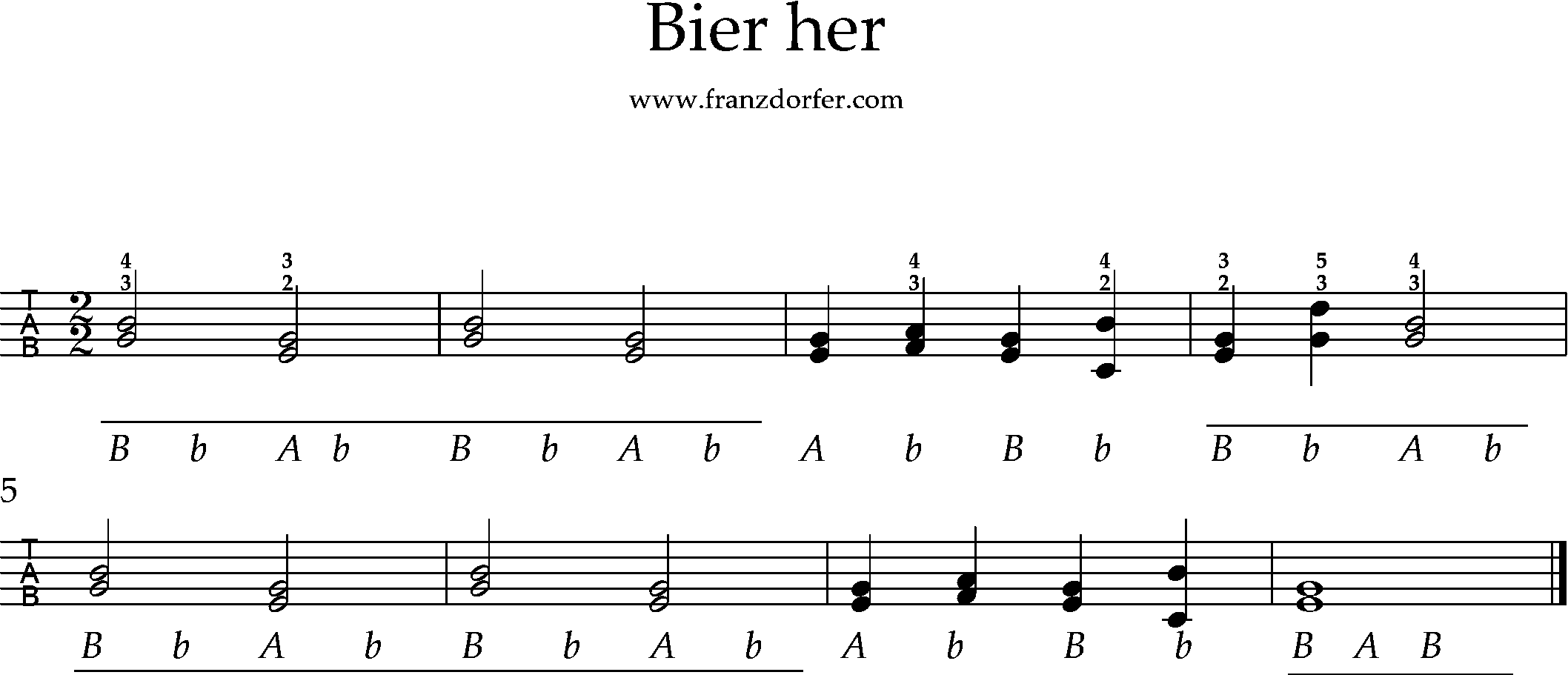 steirische lernen- griffschrift, bier her teil 1- leicht